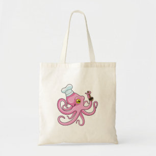 Tote Bag Octopus comme cuire avec cuillère en bois