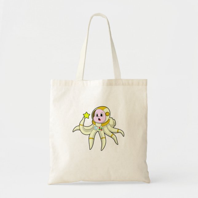 Tote Bag Octopus comme plongeur avec étoile (Devant)