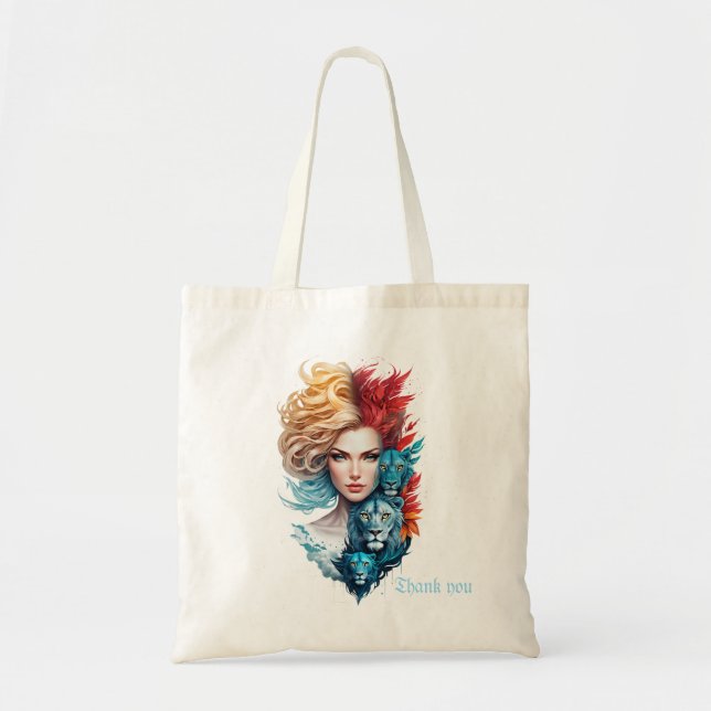 Tote Bag Oeil de lion et cheveux étoilés (Devant)