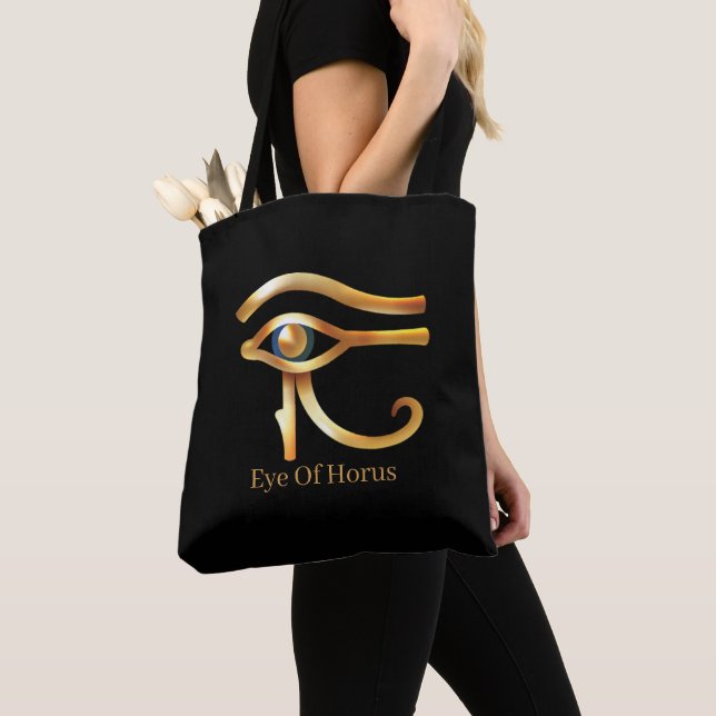 Tote Bag Oeil D'Or Chic De Horus, Hiéroglyphes Égyptiens (De près)