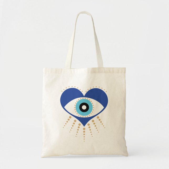 Tote Bag Oeil mal grec du coeur (Devant)