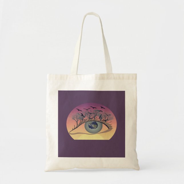 Tote Bag OEil sur le monde - Nature & Earth Art (Devant)