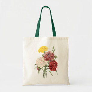 Tote Bag Oeillets vintages Dianthus Garden Flowers Redoute