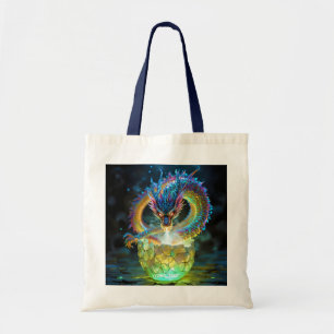 Tote Bag Œuf de dragon vert mignon de fantaisie