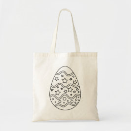 Tote Bag Oeuf de Pâques avec étoiles