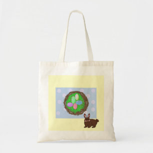 Tote Bag Œufs de Pâques et un petit lapin
