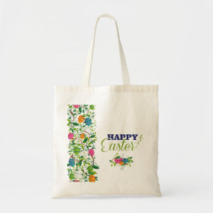 Tote Bag Oeufs de Pâques & Fleurs de Printemps Conception