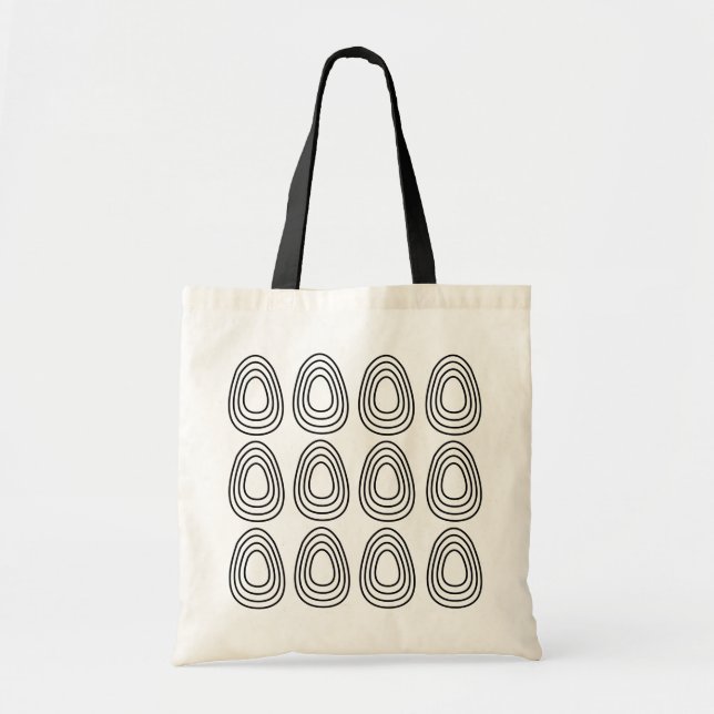 Tote Bag Oeufs de Pâques Géométrique Joyeux Pâques (Devant)