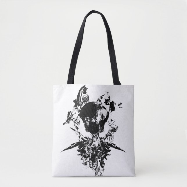 Tote Bag OEuvre d'art originale #3 Noir et blanc (Devant)