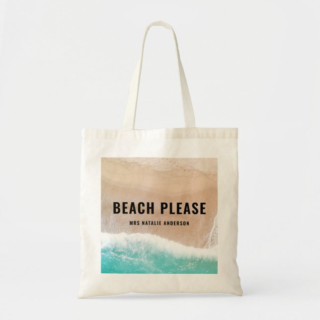 Tote Bag Offre de plage océanique été drôle typographie (Devant)