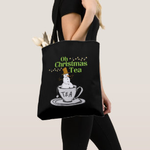 Tote Bag Oh Christmas Tea - Tea Lover Noël