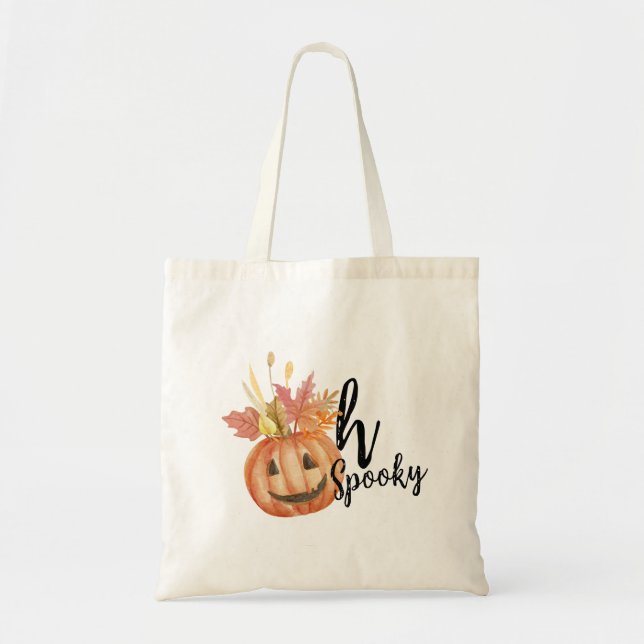 Tote Bag Oh Éffrayant ! Joyeux Citrouille Halloween (Devant)
