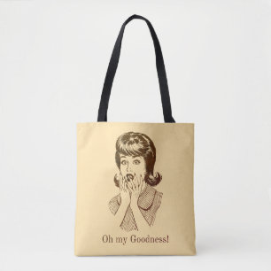 Tote Bag Oh Mein Gott Retro Vintage Lustig Tasche