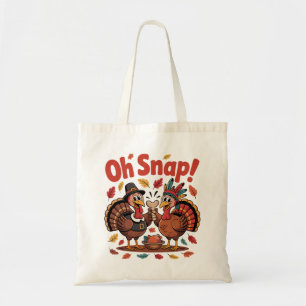 Tote Bag Oh Snap ! Jeu de l'os à souhaits Pèlerin Dinde amé