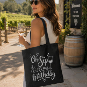 Tote Bag Oh Zut C'est mon anniversaire Dégustation de vin