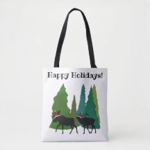 Oie et Elk à Santa Hats
