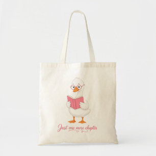 Tote Bag Oie lisante avec lunettes "Juste un chapitre de pl