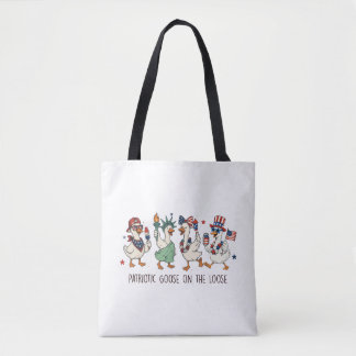 Tote Bag Oie patriotique en liberté | 4 juillet