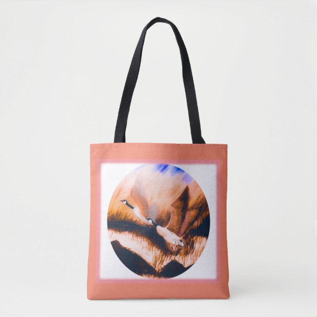 Tote Bag Oies en rose (Devant)