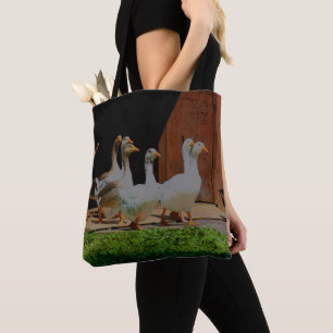 Tote Bag Oies Sur L'Art Animalier De Marche
