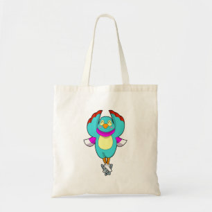 Tote Bag Oiseau au patinage sur glace avec patins sur glace