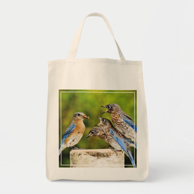 Tote Bag Oiseau bleu oriental (Devant)