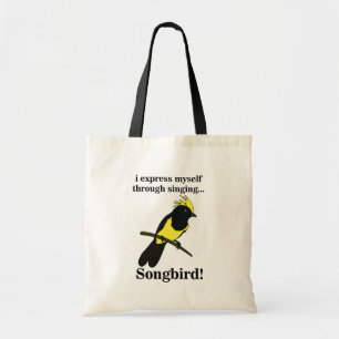 Tote Bag Oiseau chanteur Tit Oiseau drôle Oiseau observatio