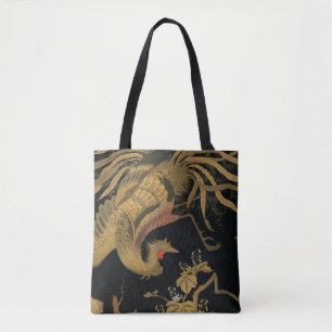 Tote Bag Oiseau de coq d'or Classique japonais Antique