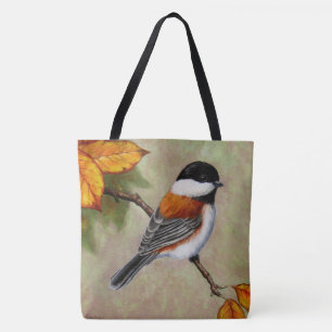 Tote Bag Oiseau de poulet à l'appui de châtaignes