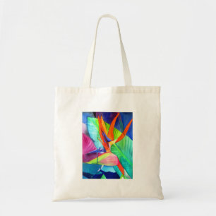 Tote Bag Oiseau du Paradis Strelitzia fleur art tropical