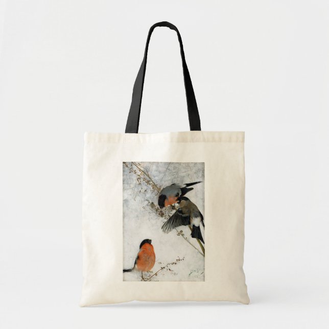 Tote Bag Oiseau en Neige, Bruno Liljefors (Devant)