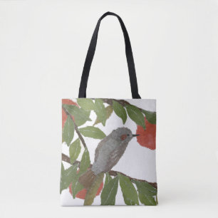 Tote Bag Oiseau, kaki, arbre, Bulbul, Oriental, japonais