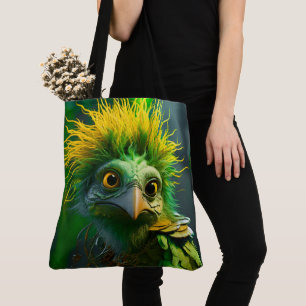 Tote Bag Oiseau vert