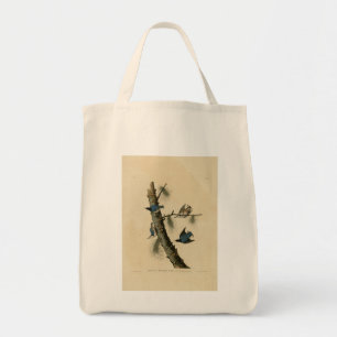 Tote Bag Oiseaux d'Amérique de Nuthatch Audubon au coeur bl