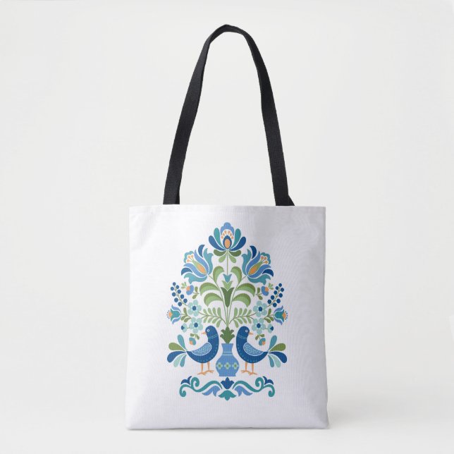 Tote Bag Oiseaux de conception folklorique hongrois (Devant)