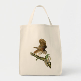 Tote Bag Oiseaux de John James Audubon de hibou barré de
