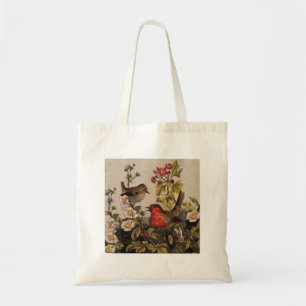 Tote Bag Oiseaux de printemps Robin Oiseaux rouges