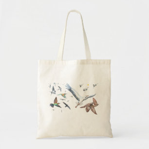 Tote Bag Oiseaux migrateurs traçant leurs vols Illustration