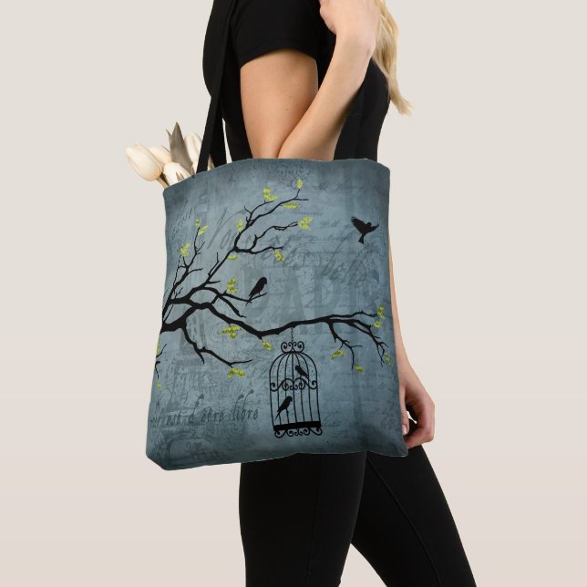 Tote Bag Oiseaux mis en cage par cru (De près)