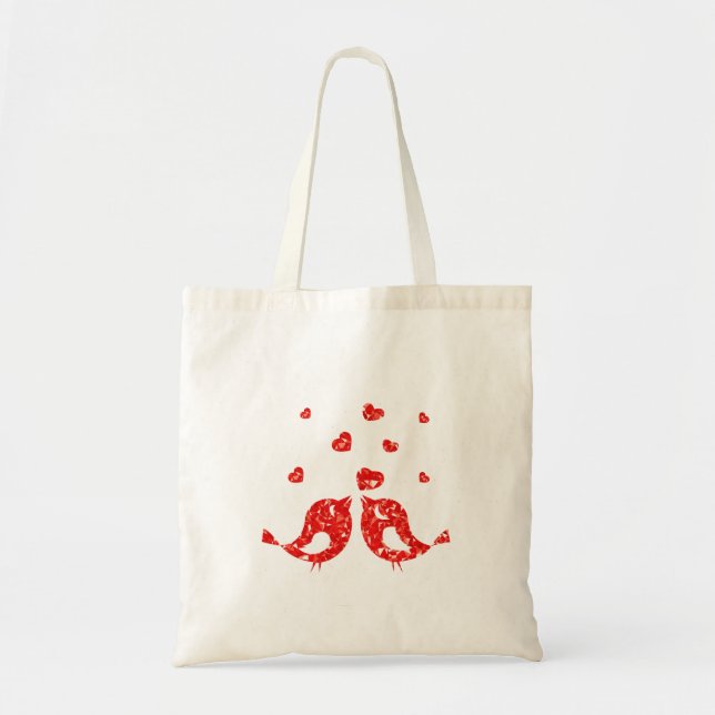Tote Bag Oiseaux rouges (Devant)