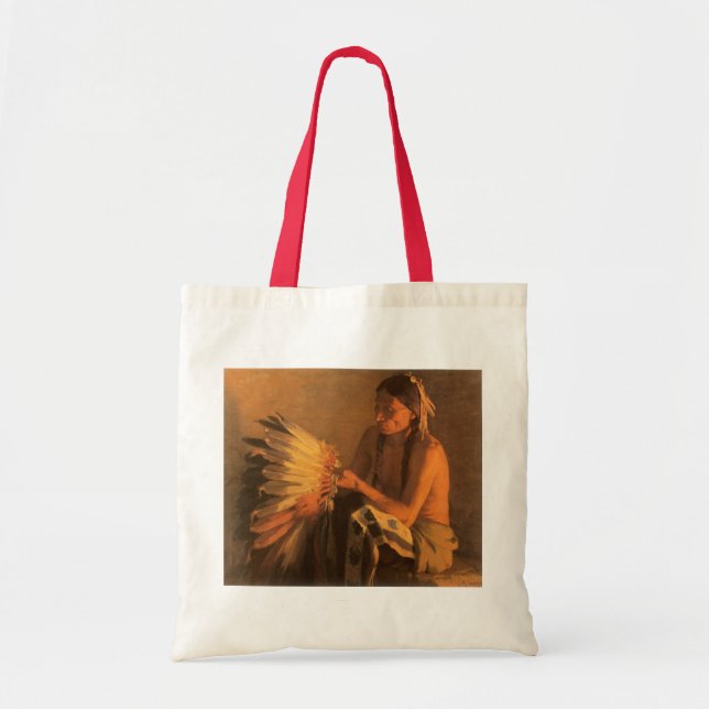 Tote Bag Old War Bonnet par Joseph Henry Sharp (Devant)