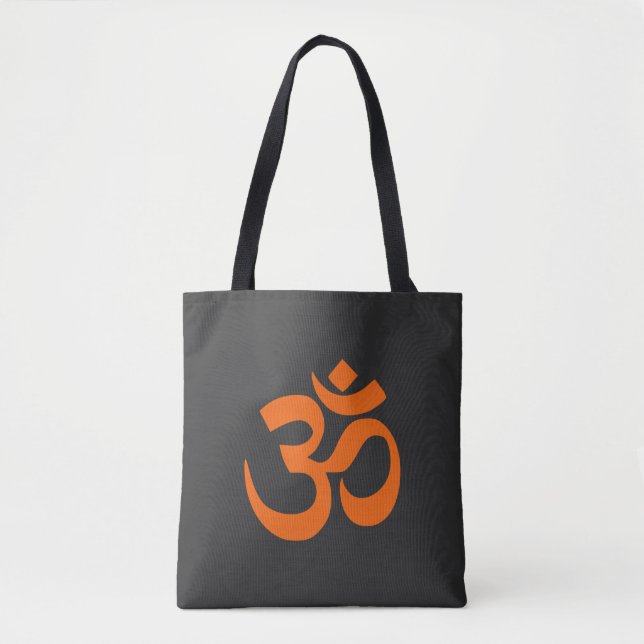 Tote Bag Om orange moderne (Devant)