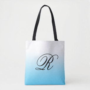 Tote Bag Ombre bleu turquoise sur n'importe quelle couleur
