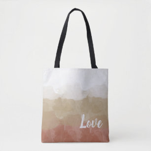 Tote Bag Ombre Brown et Tan Love Graceful Gradient