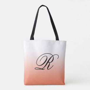 Tote Bag Ombre de corail sur n'importe quelle couleur avec 