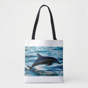 Tote Bag Ombre de la mer : le dauphin noir