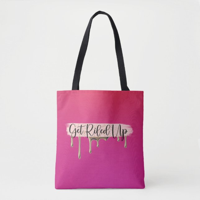Tote Bag Ombré fourre-tout de roses indien (Devant)