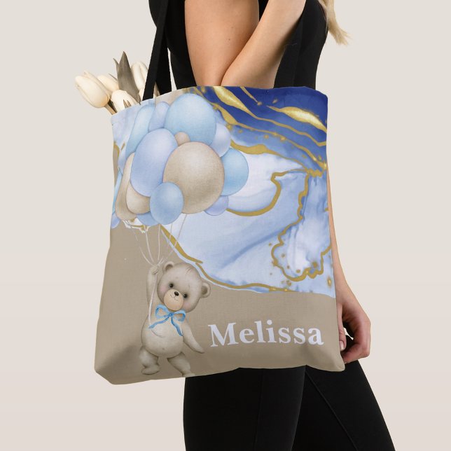 Tote Bag On peut attendre que la bulle bleue personnalise (Créateur téléchargé)