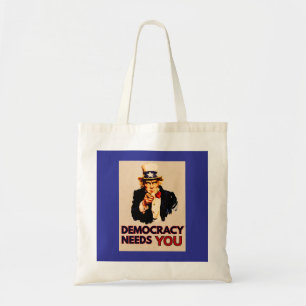 Tote Bag Oncle Sam 'La démocratie a besoin de toi'