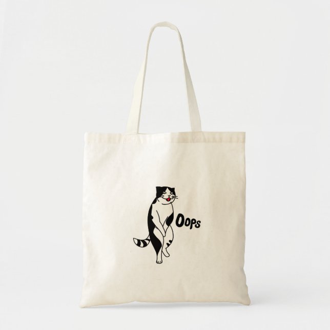 Tote Bag Oops cat (Devant)